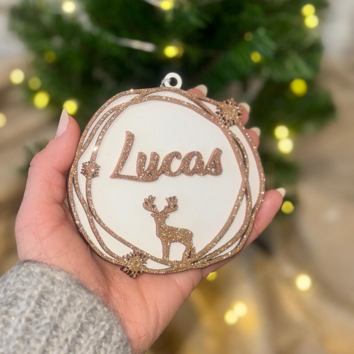 Glob coroniță cu cerb personalizat