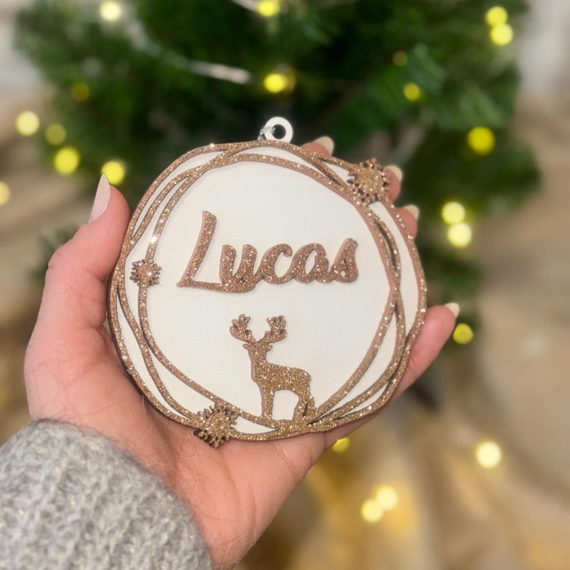 Glob coroniță cu cerb personalizat