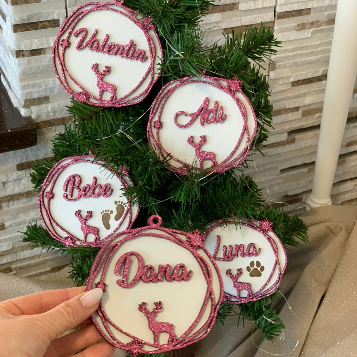 Glob coroniță cu cerb personalizat